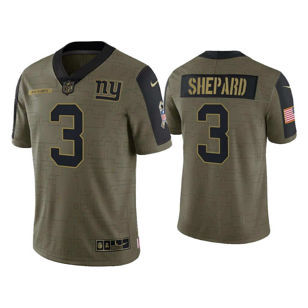 Men's Sterling Shepard Giants 2021 Salute To Service Limited Jersey Olive