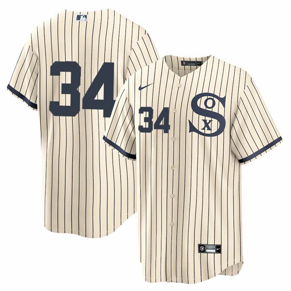 Men's Chicago White Sox #34 Michael Kopech 2021 Cream Field of