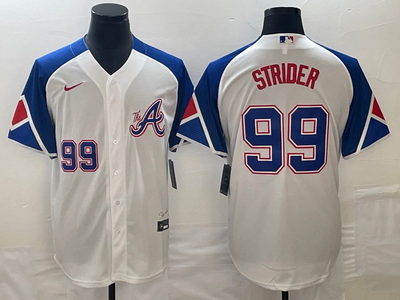 Spencer Strider No.99 Braves 2023 Baseball Jersey Print Many Colors