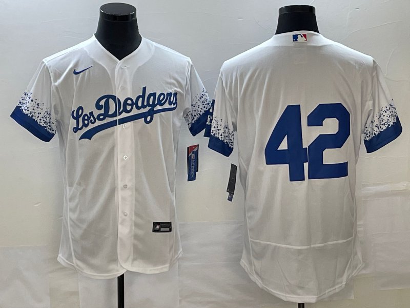 Los Angeles Dodgers #42 Jackie Robinson White Nike City Connect