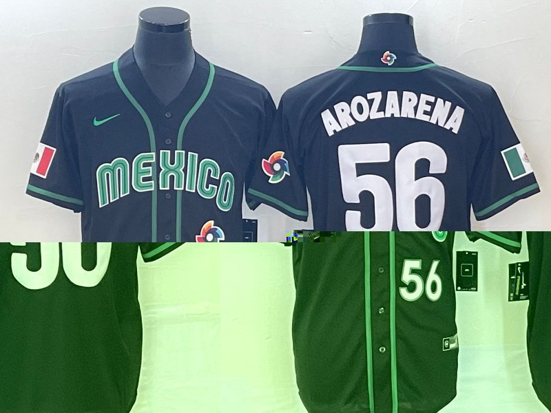 MENS MEXICO WORLD BASEBALL CLASSICS AROZARENA #56 WHITE JERSEY