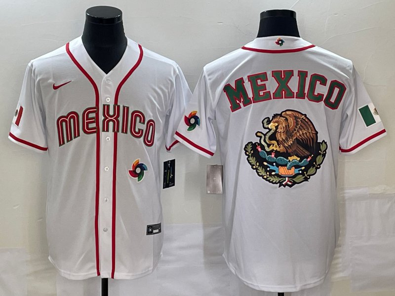 Men's Mexico Baseball 2023 White Team Big Logo World Baseball Classic