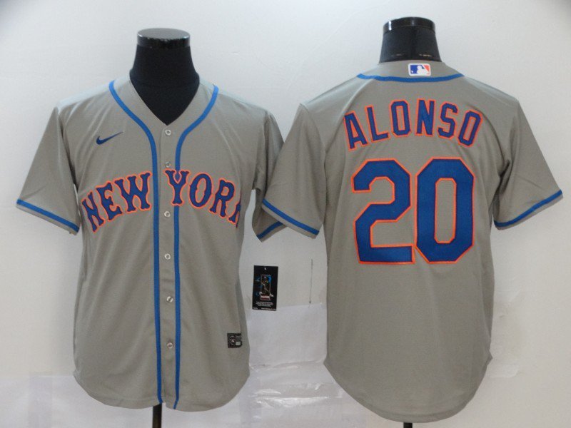 Authentic Men's Pete Alonso Grey Road Jersey - #20 Baseball New