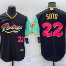 Juan Soto #22 San Diego Padres City Connect Black Cool Base Jersey Pick  Size.