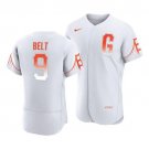 San Francisco Giants #9 Brandon Belt Grey Road 2 Women's Stitched MLB Jersey