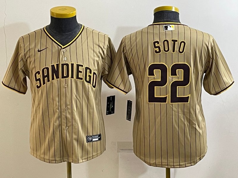 NEW 2023 JUAN SOTO SAN DIEGO PADRES STITCHED JERSEY BROWN S M L XL