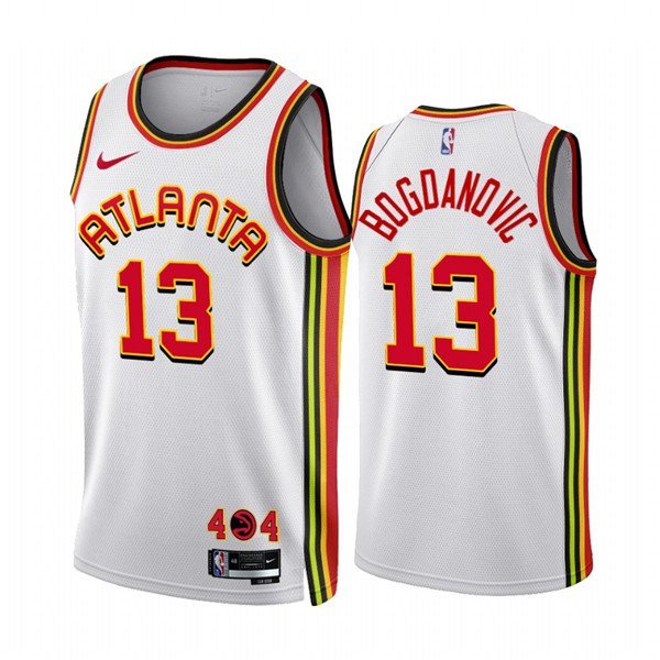 2022-23 Atlanta Hawks Bogdan Bogdanovic 13 Red Icon Edition Jersey - Men  Jersey - Bluefink