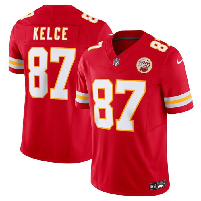 Travis Kelce #87 Kansas City Chiefs Vapor Black Stitched Jersey /w