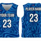 Custom Swirl Abstract Adult Youth Unisex Basketball Jersey - Reversible Uniform