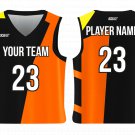 Custom Three Tone Solids Adult Youth Unisex Basketball Jersey - Reversible Uniform