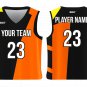 Custom Three Tone Solids Adult Youth Unisex Basketball Jersey - Reversible Uniform