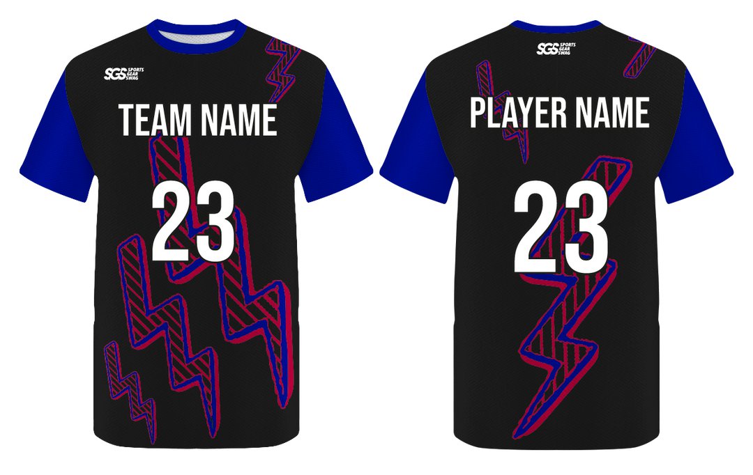 Custom Thunder Design Adult Youth Unisex Basketball Jersey - Reversible Uniform