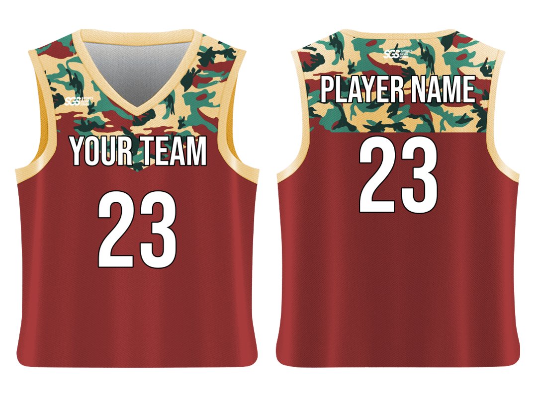 Custom Upper Side Camo Adult Youth Unisex Basketball Jersey ...