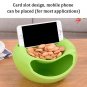 Creative Lazy Snack Bowl Plastic Double Layer Snack Storage Box Fruit Plate SE