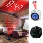 Multi-function Wall Ceiling Projection Alarm Clock Talking Report Thermometer LCD Temperature