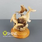 Couple Wooden Shark Sculpture,Personalized Statue,Hand Carved Shark,Fish Figurin Home Decor