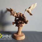 Gorgeous Hummingbird Figure,Wooden Couple Hummingbird Sculpture,Colibri,Personalized Statue,Art
