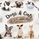 Dogs and Cats Watercolor Bundle