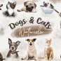 Dogs and Cats Watercolor Bundle