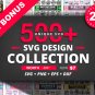 Mega Design Collection with 25 premium bundles, cumulating up to 500 unique SVGs