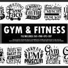 HUGE bundle Gym & Fitness Bundle Desing T-shirt in SVG EPS PNG and DXF files