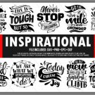HUGE bundle Inspirational Quotes Bundle Desing T-shirt in SVG EPS PNG and DXF files