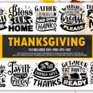HUGE bundle Thanksgiving Quotes Bundle Desing T-shirt in SVG EPS PNG and DXF files
