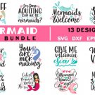HUGE bundle Mermaid  Bundle Graphic Desing T-shirt in SVG EPS PNG and DXF files