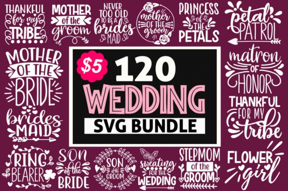 HUGE bundle Wedding Mega Bundle Graphic Desing T-shirt in SVG EPS PNG and DXF files