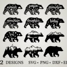 HUGE bundle Bear-Bundle-Bear-Mama Graphic Desing T-shirt in SVG EPS PNG and DXF files