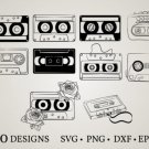 HUGE bundle Cassette-Bundle Graphic Desing T-shirt in SVG EPS PNG and DXF files