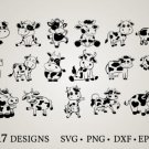 HUGE Bundle Cow-Bundle Graphic Desing T-shirt in SVG EPS PNG and DXF files