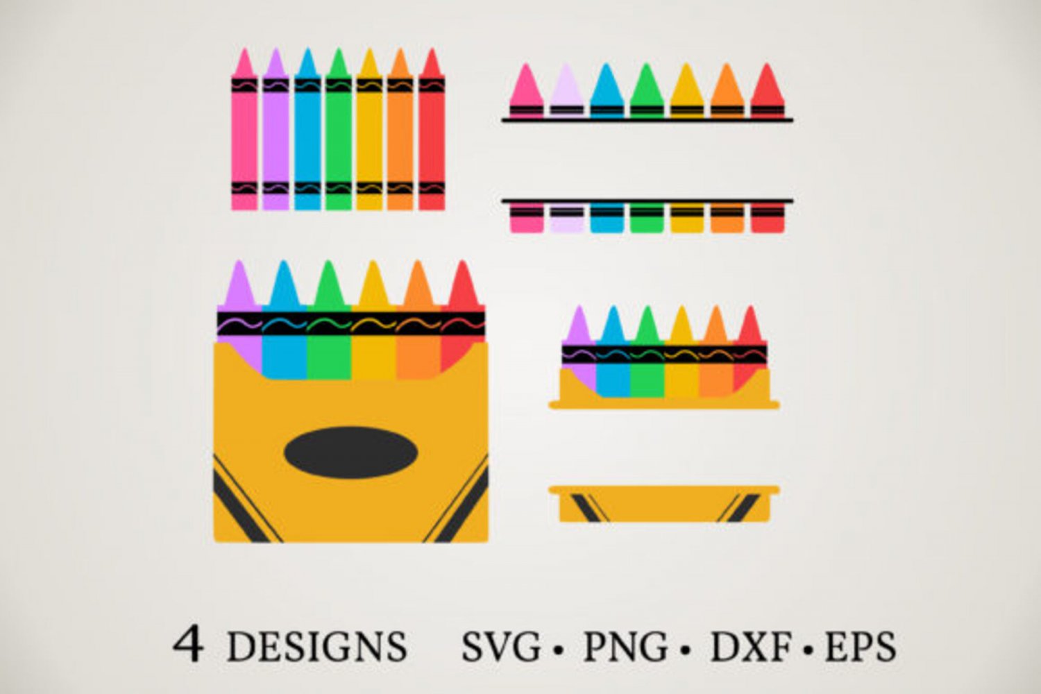 HUGE Bundle Crayon-Bundle-Crayon Graphic Desing T-shirt in SVG EPS PNG and DXF files