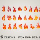HUGE Bundle Fire-Bundle-FireFire-Clipart Graphic Desing T-shirt in SVG EPS PNG and DXF files