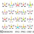 HUGE Bundle Unicorn-Bundle-Unicorn-Face Graphic Desing T-shirt in SVG EPS PNG and DXF files