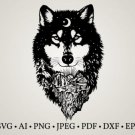 HUGE Bundle Wolf-Wolf-Clipart-Wolf-Cut Graphic Desing T-shirt in SVG EPS PNG and DXF files