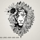 HUGE Bundle Lion-Lion-Clipart-Lion-Flower Graphic Desing T-shirt in SVG EPS PNG and DXF files