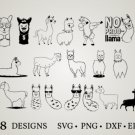 HUGE Bundle Llama-Bundle Graphic Desing T-shirt in SVG EPS PNG and DXF files
