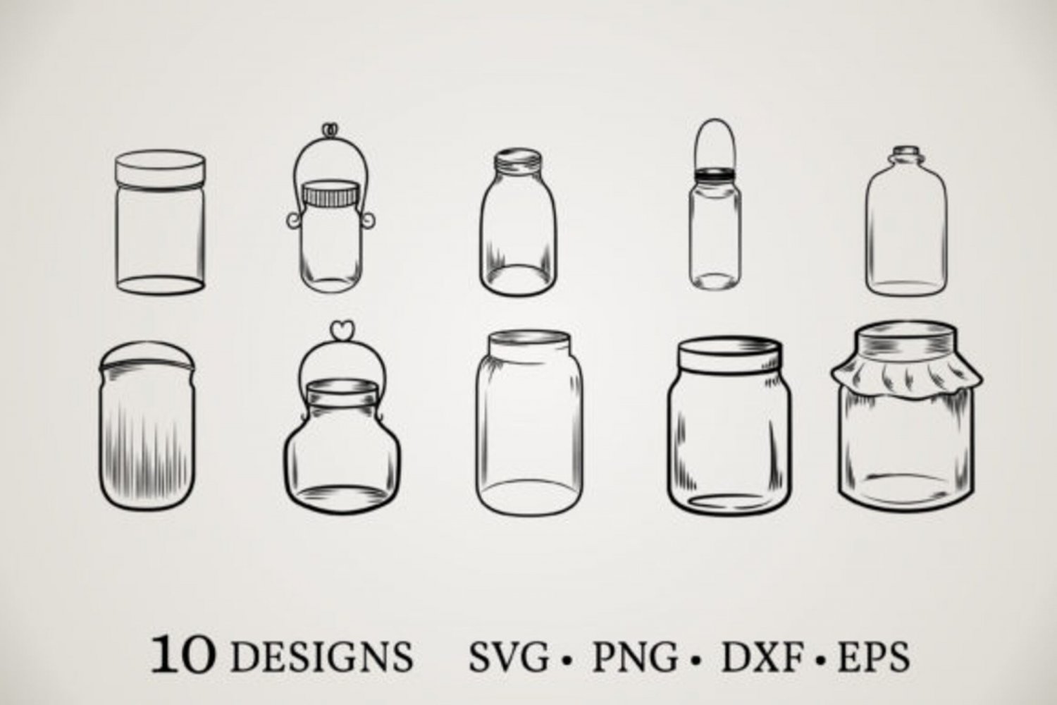 HUGE Bundle Mason-Jar-Mason-Jar-Cut Graphic Desing T-shirt in SVG EPS PNG and DXF files