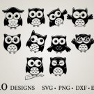 HUGE Bundle Owl-Bundle-Owl-Owl-Vector Graphic Desing T-shirt in SVG EPS PNG and DXF files