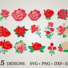 HUGE Bundle Rose-Bundle-Rose-Rose-Clipart Graphic Desing T-shirt in SVG EPS PNG and DXF files