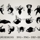 HUGE Bundle Sloth-Bunble-Sloth Graphic Desing T-shirt in SVG EPS PNG and DXF files