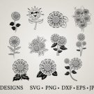 HUGE Bundle Sunflower-Sunflower-Clipart Graphic Desing T-shirt in SVG EPS PNG and DXF files