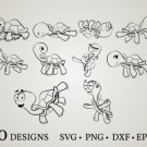 HUGE Bundle Turtle-Bundle-Sea-Turtle Graphic Desing T-shirt in SVG EPS PNG and DXF files