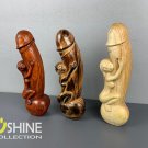 Exclusive Big Wooden Penis With Woman,Vintage,Abstract,Antique,Sculpture,Miniature,Statue,Wood