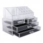 Multi-check & 4 Drawers Integrated Acrylic Makeup Case Cosmetics Organizer Transparent GTN59244006