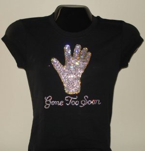 Gone Too Soon Glove Swarovski Rhinestone T-Shirt