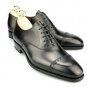 New Men's Black Handmade Formal Leather Oxford Wingtip Shoes-Goodyear Welted