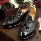 Handmade Men's Black Loafer Office Wear In Genuine Leather Shoes