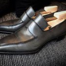 Best Grey Loafer Genuine Leather Hand Stitch Shoes
